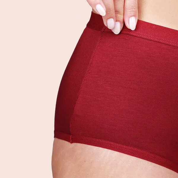 Taynie Ultra Periodenunterwäsche Biozidfrei 60°C Taynie Comfort Bamboo Ultra, Rot-braun, – Produktbild 3 von 4