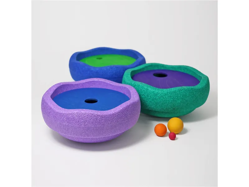 Grimms Grimms GRIMM’S x Stapelstein® Kullerscheiben cool rainbow Scheiben Ø 21,4 cm , Kugeln Ø 20,35,45 mm – Produktbild 2 von 2