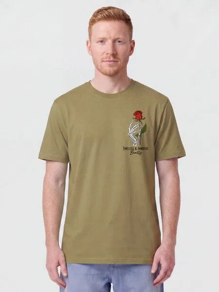watapparel watapparel T-Shirt Unisex Timeless Immortal Beauty, Faded olive, – Produktbild 2 von 2