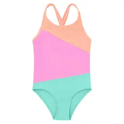 color kids Badeanzug Colorblock Peach Pink Gr.104 – Produktbild 1 von 1