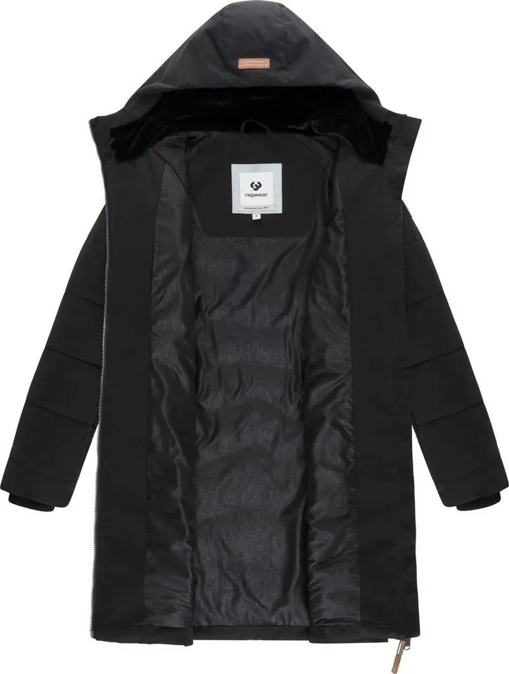 ragwear ragwear Wintermantel Noita YOUMODO Winter Steppmantel mit Kapuze, Schwarz, – Produktbild 1 von 4