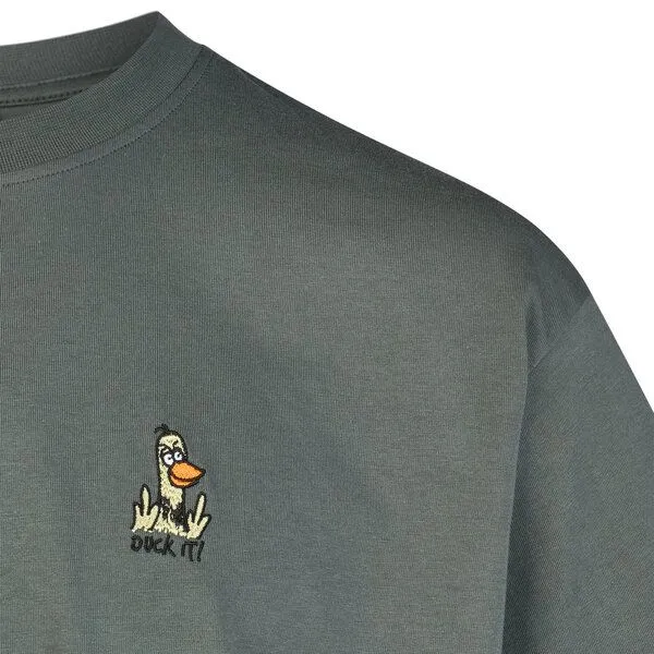 Iriedaily Iriedaily What The Duck Tee, Dark jungle (grün), – Produktbild 2 von 3