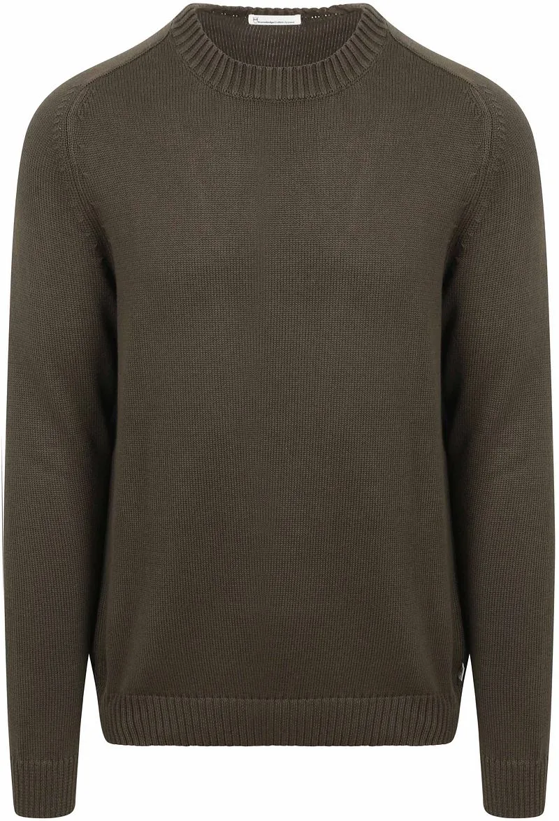 KnowledgeCotton Apparel KnowledgeCotton Apparel Pullover Oliv - Größe XL, Dunkelgrün, – Produktbild 2 von 4