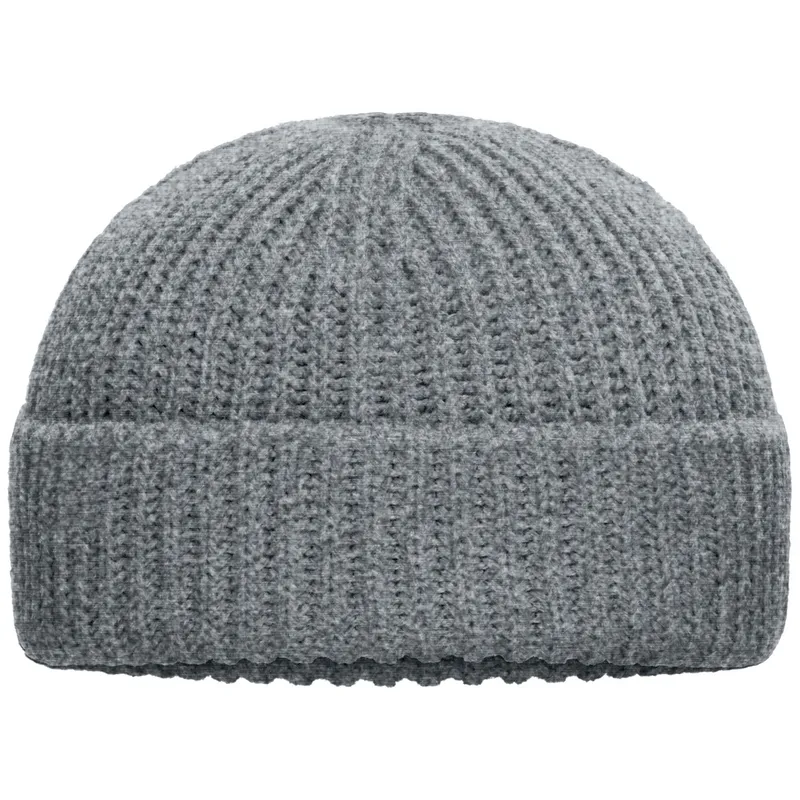 Myrtle Beach myrtle beach modische Strickmütze mit Umschlag MB7408 Gr. onesize grey melange – Produktbild 1 von 1