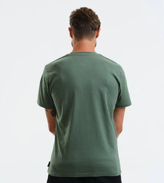 Gary Mash GARY MASH Herren Basic T-Shirt aus Biobaumwolle, Olivgrün, – Produktbild 4 von 4
