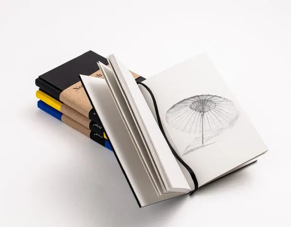 tyyp Notizbuch A6 - perforiert - 100% Recyclingpapier - BerlinBook by tyyp, Lachsfarben, – Produktbild 4 von 4