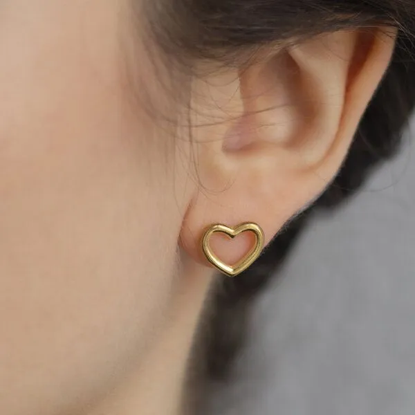 Paeoni Colors Paeoni Colors Herz-Ohrstecker aus 18k Gold Vermeil, 925 Sterling Silber – Produktbild 4 von 4