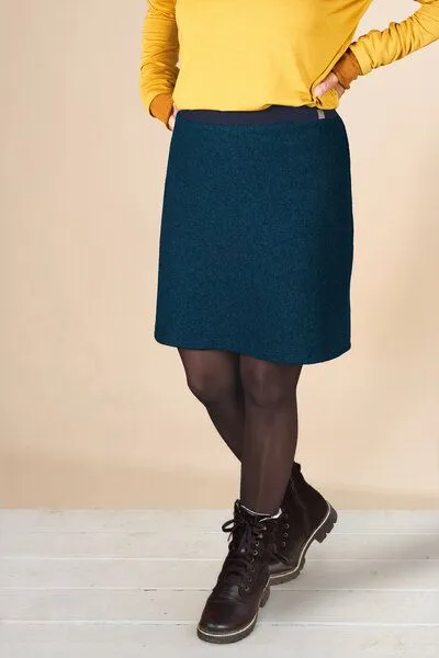 La Gitana La Gitana Woll Rock "Vienne" 100% Merinowolle mulesingfrei, Petrol, – Produktbild 5 von 5