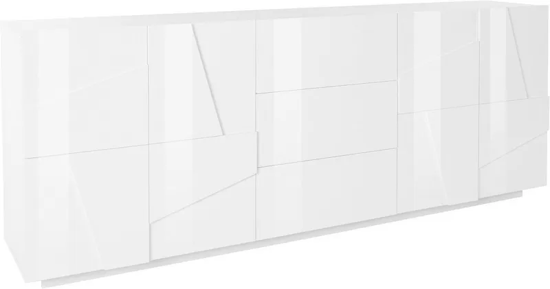 Home affaire Sideboard PING, Breite 224 cm, Weiß, – Produktbild 3 von 5