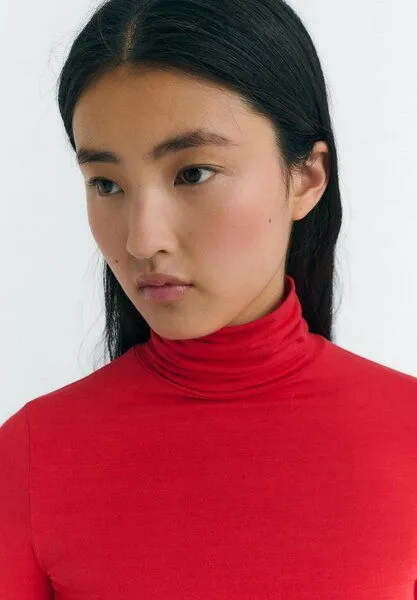 thinking mu thinking mu Damen Longsleeve Noe aus Viskose&Cashmere, Red (rot), – Produktbild 3 von 3
