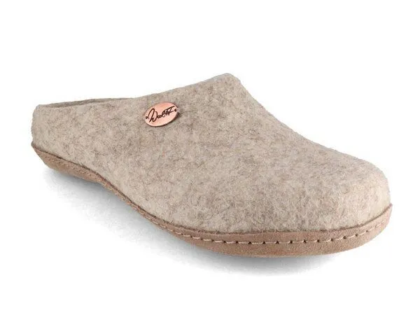 WoolFit WoolFit Filzpantoffeln "Classic" mit besonders weicher Einlage, Beige, – Produktbild 1 von 4