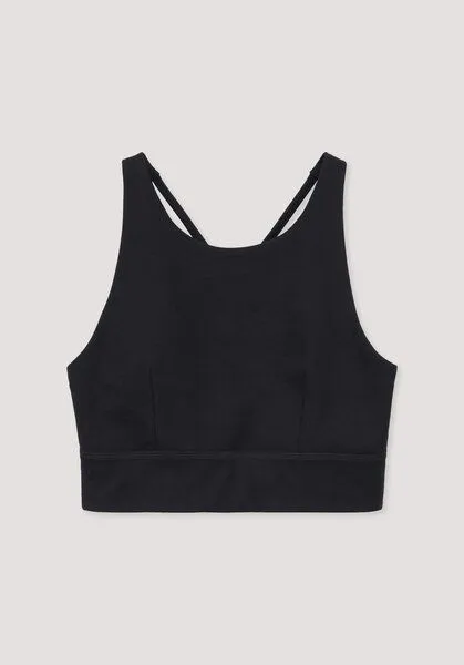 hessnatur hessnatur Bustier Fitted Highneck ACTIVE LIGHT, Schwarz, – Produktbild 4 von 4