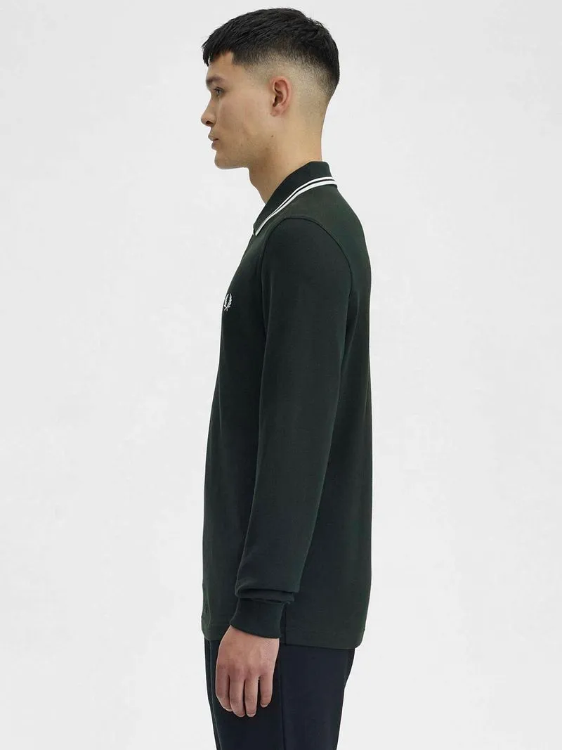 Fred Perry Fred Perry Langarm-Poloshirt Dunkelgrün T50 - Größe XL, Grün, – Produktbild 5 von 5