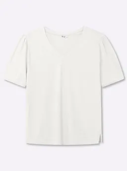 sheego V-Shirt ecru – Produktbild 1 von 1