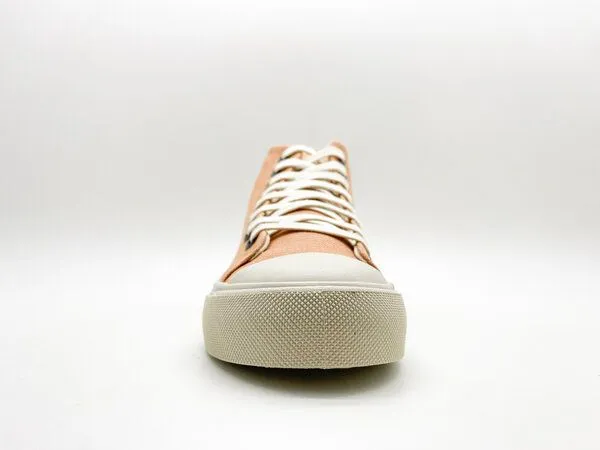 thies Veganer Sneaker "thies ® Natural Dye Cup Hi" aus Biobaumwolle, Apricot (orange), – Produktbild 4 von 4