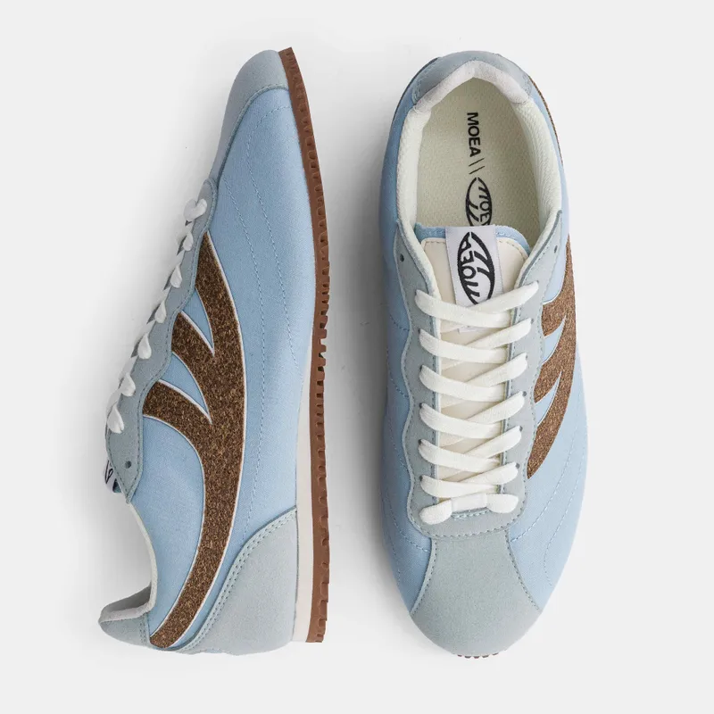 MoEa MoEa Herren vegan Sneaker Rise Blue & Brown Palm, Braun, – Produktbild 2 von 2