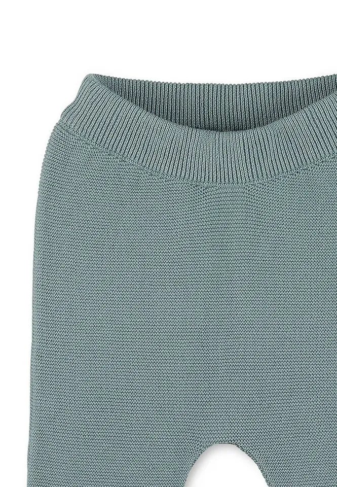 Sterntaler Sterntaler Stoffhose GOTS Strick-Hose (1-tlg) GOTS-Strickhose aus Bio-Baumwolle mit eingestricktem Sternmotiv, Blau|grün, – Produktbild 5 von 5