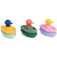 PETIKIDS PETIKIDS Silikon-Badespielzeug zur Förderung der Entwicklung – Set mit 2 Booten + 1 Kapitän – Produktbild 1 von 1