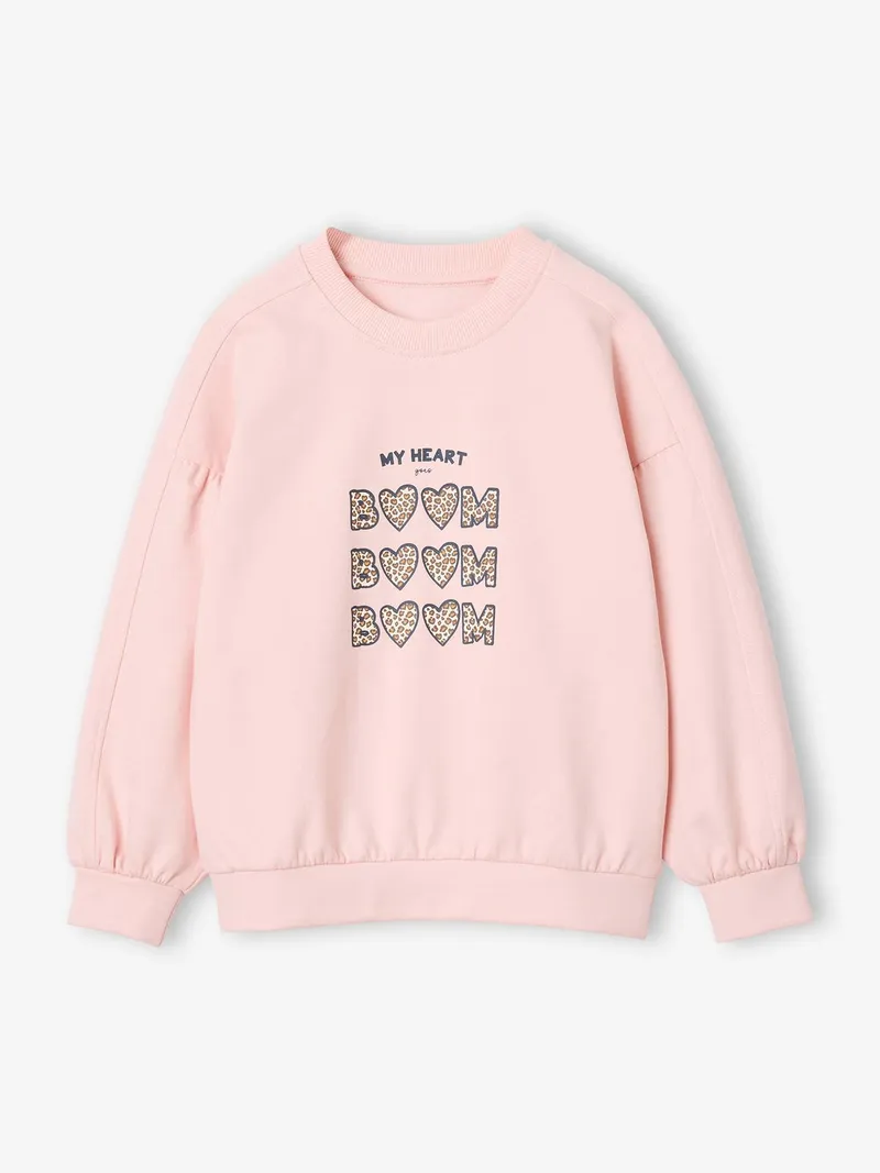 Vertbaudet Sweatshirt Mädchen hell, Hellrosa, – Produktbild 3 von 4