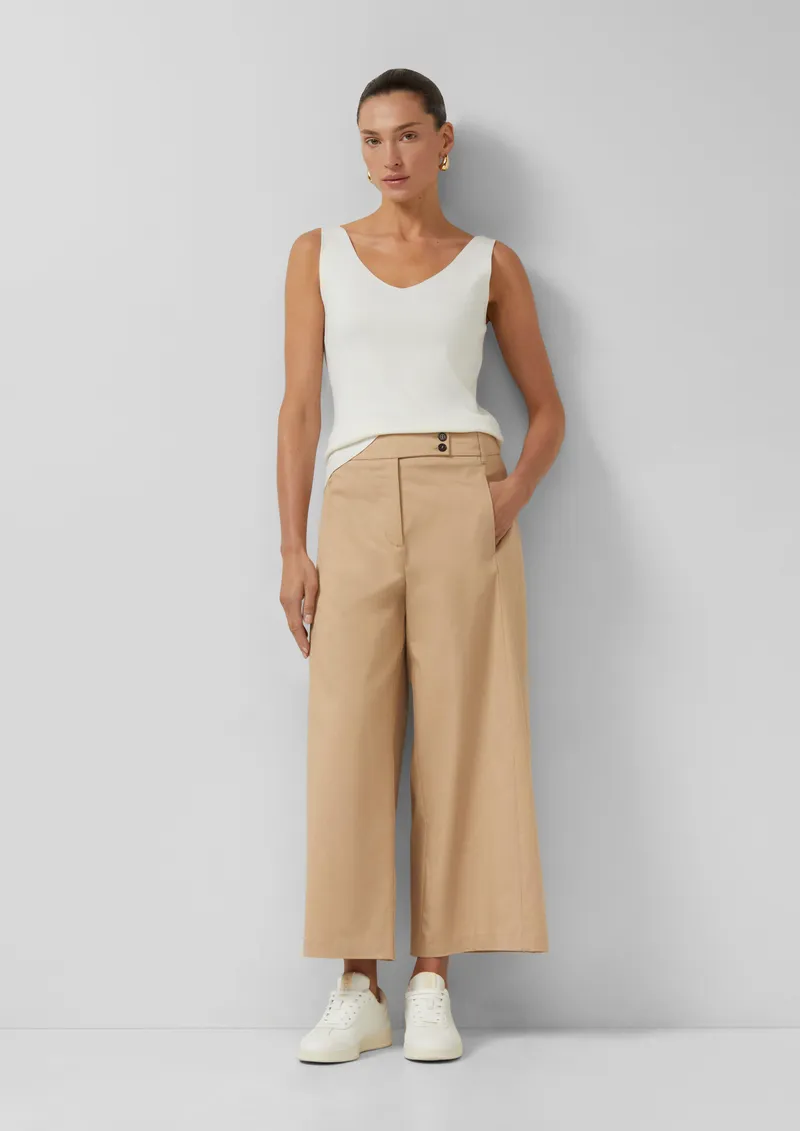 s.Oliver s.Oliver Culotte aus Lyocellmix mit Extra Wide Leg, Braun, – Produktbild 2 von 4