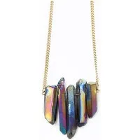 Crystal and Sage Crystal and Sage Regenbogenquarz Collier mit vergoldeter Panzerkette – Produktbild 1 von 1