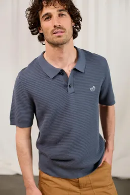 TWOTHIRDS TWOTHIRDS Herren vegan Polohemd Coetivy Gunmetal Grau – Produktbild 1 von 1