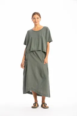 RAVENS VIEW IBIZA RAVENS VIEW IBIZA Damen vegan Top Square Olivgrün – Produktbild 1 von 1