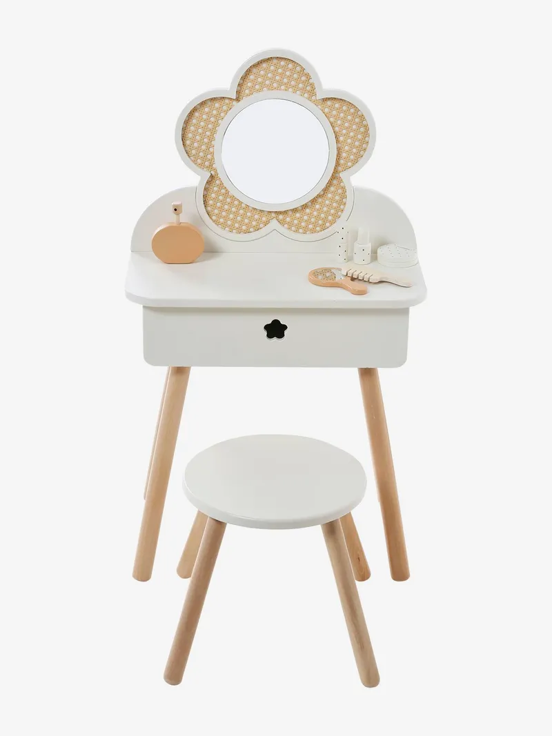 Vertbaudet Kinder Schminktisch mit Zubehör, Weiß, – Produktbild 3 von 4