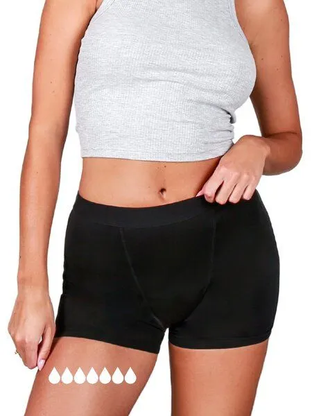 Taynie Ultra Periodenunterwäsche Biozidfrei 60°C Taynie Shorts Ultra, Schwarz, – Produktbild 2 von 5