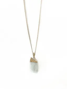 Crystal and Sage Crystal and Sage Aquamarin Halskette mit Panzerkette, vergoldet – Produktbild 1 von 1