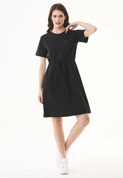ORGANICATION ORGANICATION Slub-Jersey-Kleid aus Bio-Baumwolle, Schwarz(black), – Produktbild 1 von 4