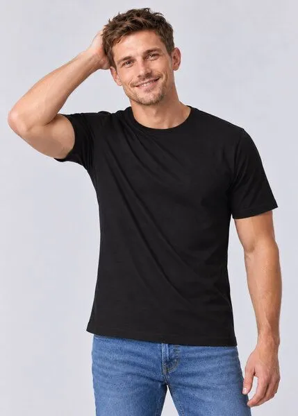 COREBASE COREBASE T-Shirt aus 100 % Bio-Baumwolle, 300 g/m², Schwarz, – Produktbild 7 von 8
