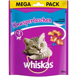 Whiskas Whiskas KNUSPERTASCHEN™ Beutel mit Lachs 180g – Produktbild 1 von 1