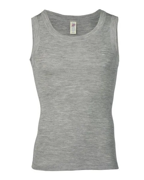 Engel Engel Natur Herren Achselshirt Schurwolle Seide, Hellgrau-melange, – Produktbild 1 von 3