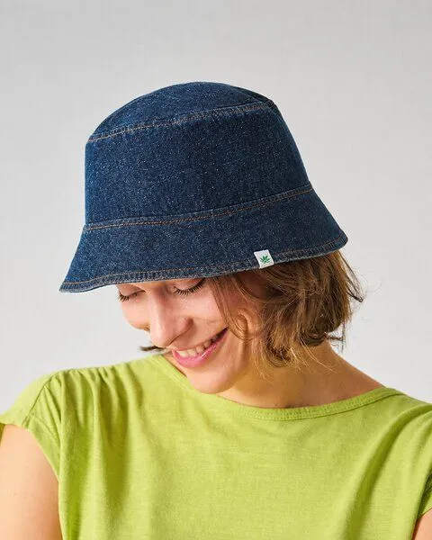 HempAge HempAge Fischerhut aus Hanf/Biobaumwolle, Indigo (blau), – Produktbild 2 von 3