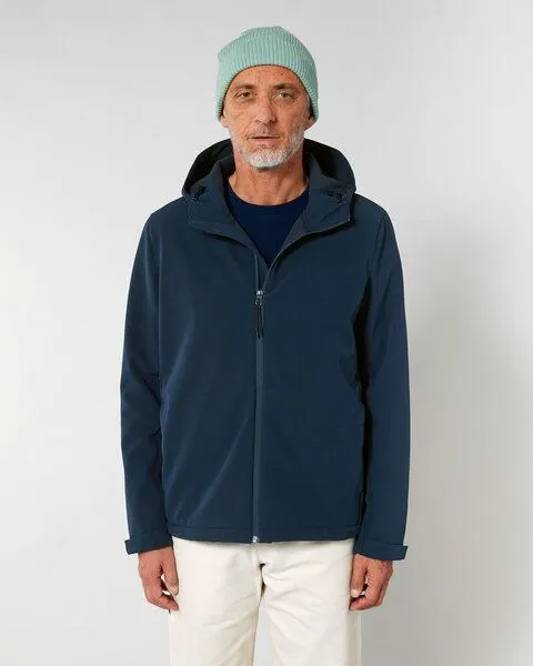 YTWOO YTWOO Herren Eco Softshell Jacke mit Kapuze, Navy, – Produktbild 1 von 4