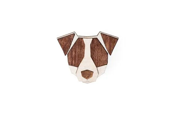 BeWooden BeWooden Jack Russell Brosche aus Holz – Produktbild 4 von 4
