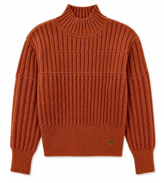 Gary Mash GARY MASH Kurzer Strickpulli May aus Biobaumwolle, Braun, – Produktbild 3 von 4