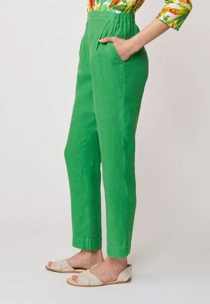 LANA Organic LANA Organic Leinenhose für Damen, Modell Zahra, Island green, – Produktbild 4 von 4