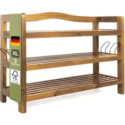 Casaria® Schuhregal aus Akazienholz 3 Etagen – Produktbild 1 von 1