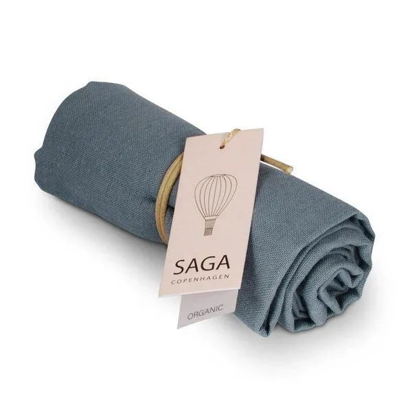 Saga Copenhagen Saga Copenhagen Windeltuch aus Bio Baumwolle Musselin 70×70 cm, Moonlight blue, – Produktbild 1 von 4
