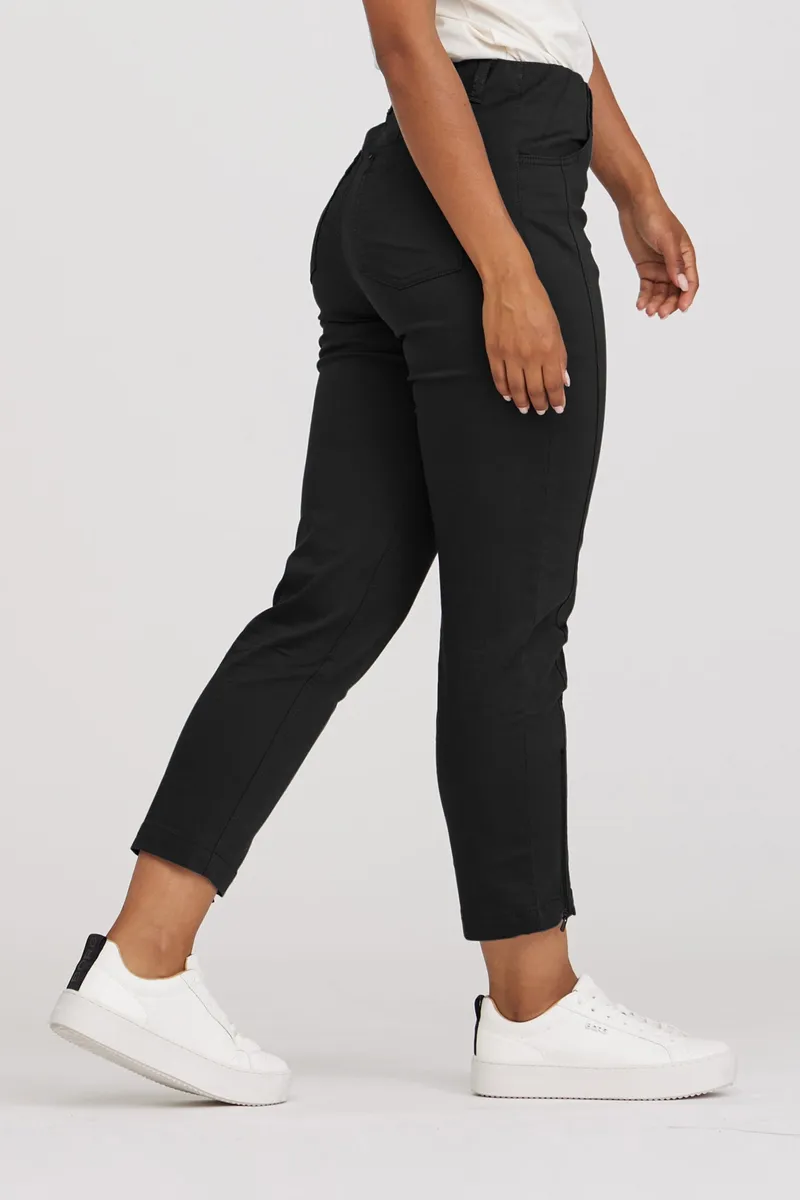 LAURIE LAURIE Damen vegan Hose Piper Regular Crop Schwarz, Schwarz, – Produktbild 2 von 2