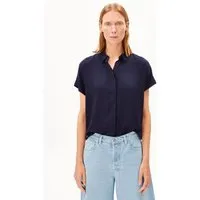 ARMEDANGELS ARMEDANGELS LARISAANA Damen Bluse aus LENZING ECOVERO Viskose, Tinted navy, – Produktbild 1 von 1