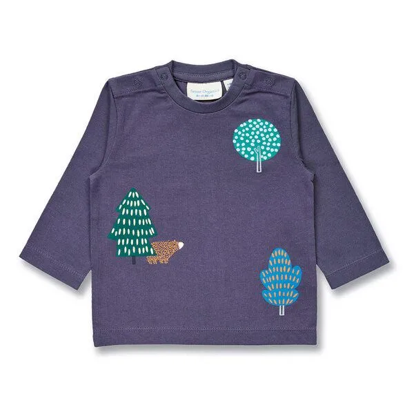 Sense Organics Sense Organics Baby Langarmshirt, Modell ELAN, Baum- & bär-druck, – Produktbild 1 von 4