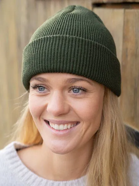 FUXBAU FUXBAU Merino Strickmütze, Waldgrün, – Produktbild 2 von 4
