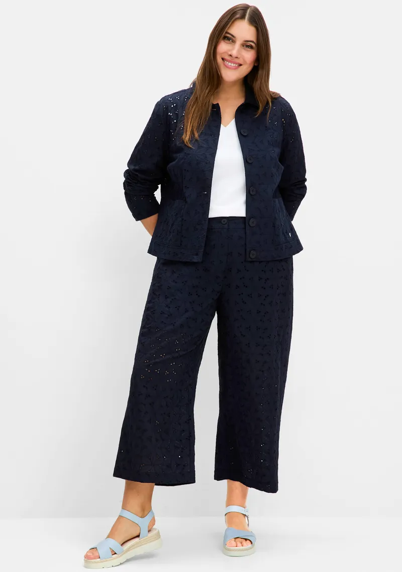 sheego Blusenjacke, Tiefblau, – Produktbild 2 von 2