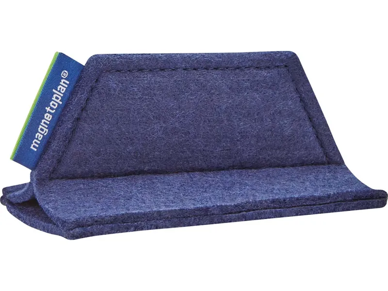 magnetoplan magnetoplan Tafellöscher "ecoWare" magnetisch 105 x 60 x 52 mm, RC-PET Filz, Dunkelblau, – Produktbild 1 von 2