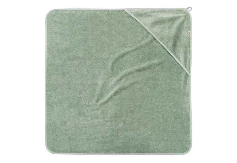 People Wear Organic People Wear Organic Kapuzenhandtuch, Biobaby Kapuzenhandtuch, Frottee, 100% Baumwolle (kbA), 80x80cm, Grün, – Produktbild 2 von 3