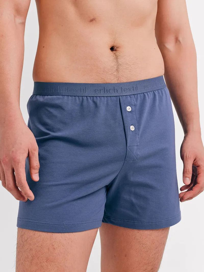 erlich textil erlich textil Casual Cotton Boxers im 3er Pack, weite Boxershorts aus Bio-Baumwolle, made in Europe, Steingrau, – Produktbild 3 von 8