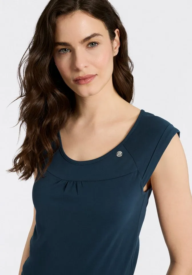 ragwear ragwear Minikleid PENELOPE UNI O mit Kordelzug und Zierknopf, Grün, – Produktbild 3 von 5